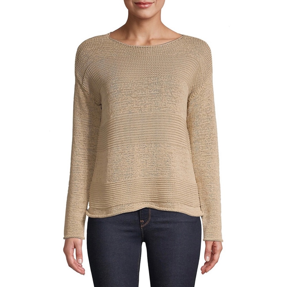 Lord & Taylor Knit Boat Neck Sweater